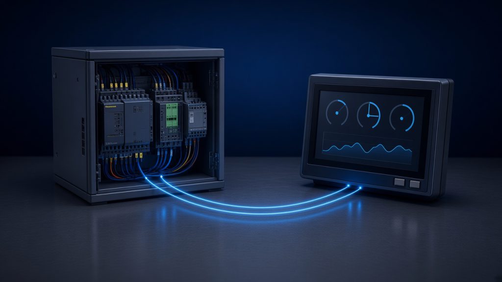 اتصال HMI دلتا به بروکر؛ تابلو PLC و نمایشگر صنعتی